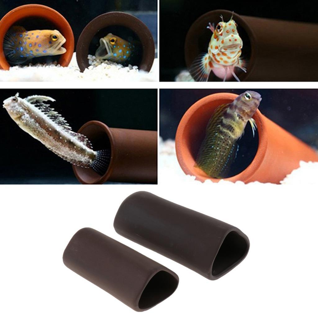 Aquarium Fish Hiding Spot - Ceramic Shrimp House Mini Pipes Breeding