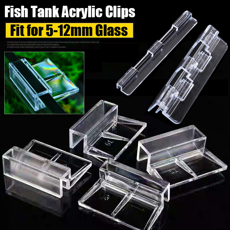 Aquarium Fish Accessories - Newest 5/6/8/10/12mm Acrylic Clips Glass Cover