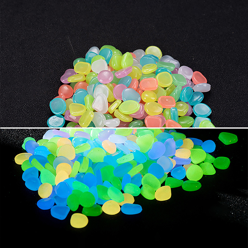 C 100pcs Garden Decor Luminous - Aquarium Fish Accessories review and price
