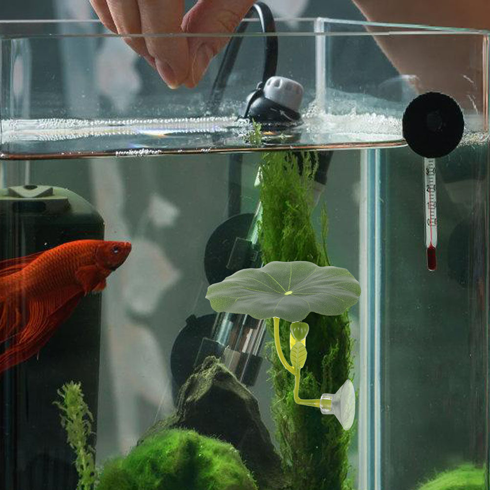 2Pcs Premium Simulation Lotus  - Aquarium Fish Hiding Spot review and price