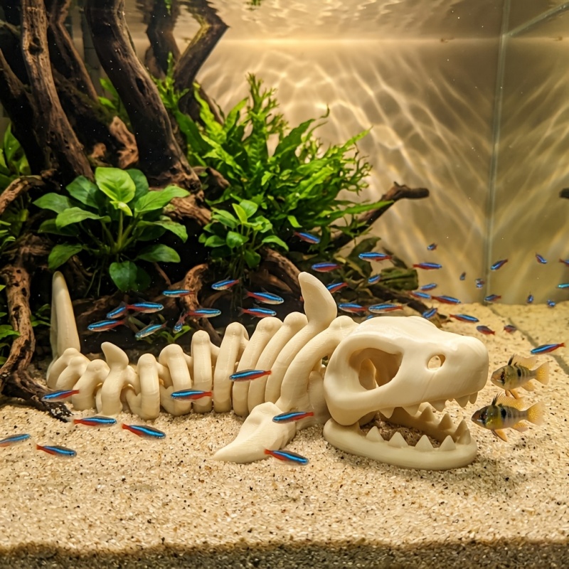 1Pc 17CM 3D Shark Skeleton Aqu - Aquarium Fish Shark review and price