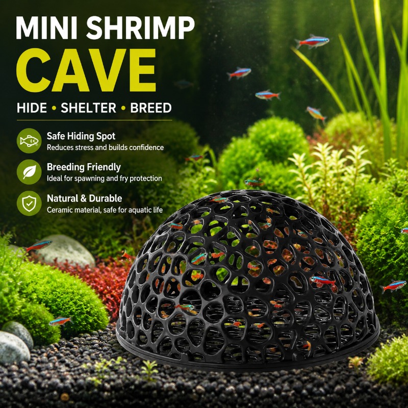 Mini Porous Ceramic Shrimp Cav - Aquarium Fish Hiding Spot review and price