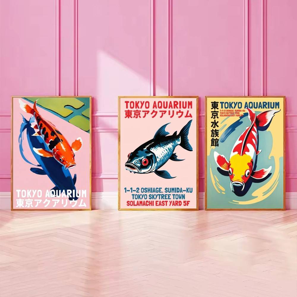 Tokyo Aquarium Koi Fish Paper  - Aquarium Fish Poster review and price