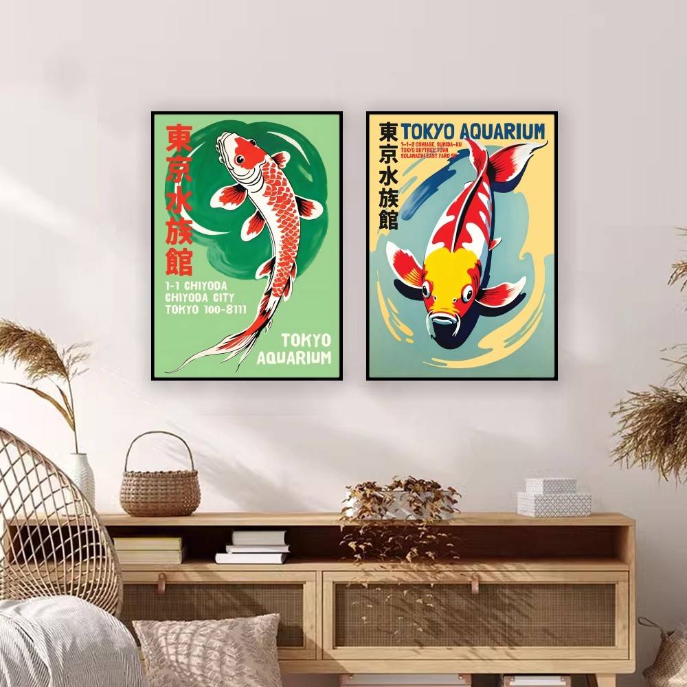 Tokyo Aquarium Koi Fish Paper  - Aquarium Fish Poster review and price