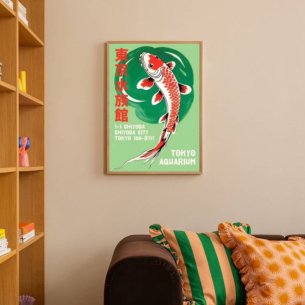 Tokyo Aquarium Koi Fish Paper  - Aquarium Fish Poster review and price
