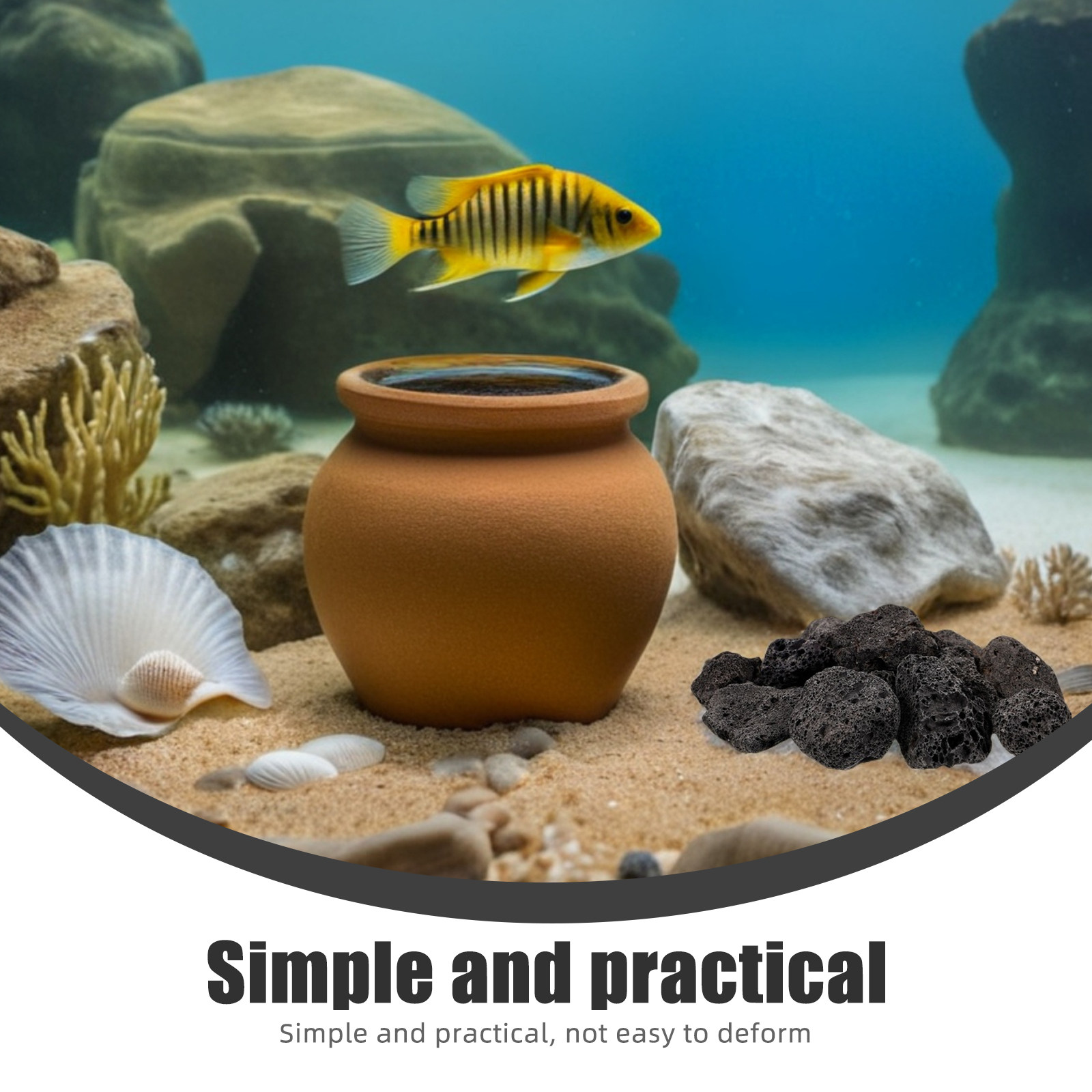 1Pack Natural Volcanic Stones  - Aquarium Fish Accessories review and price