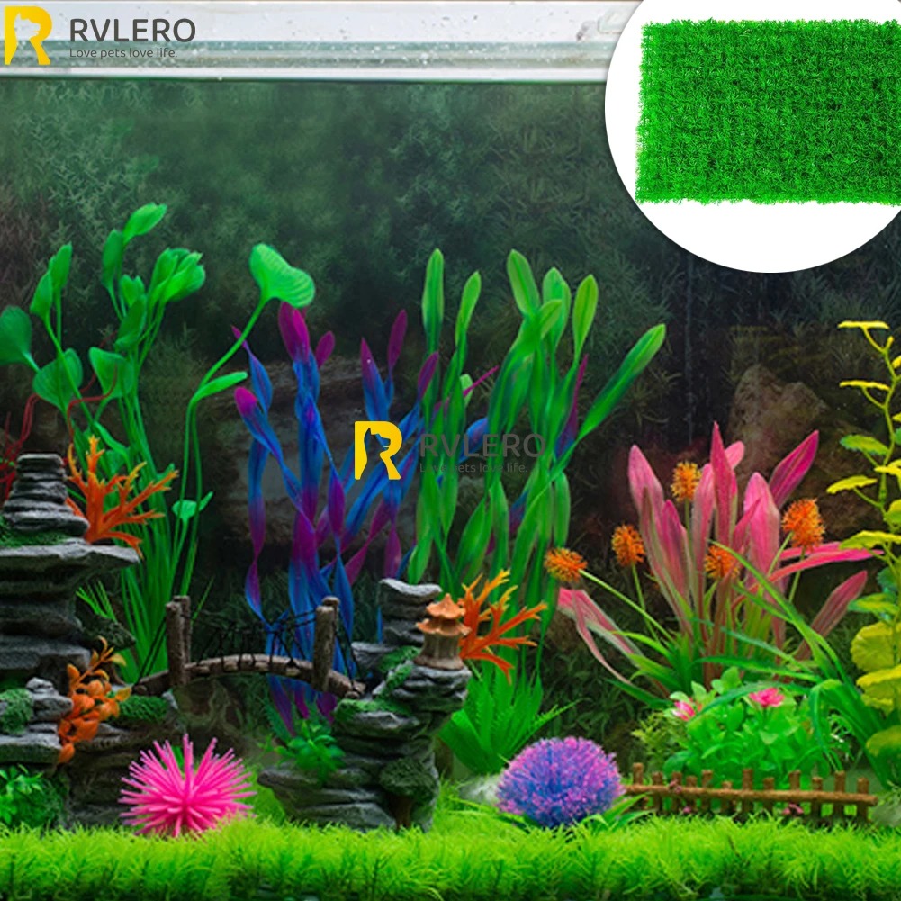 Artificial Grass Lawn Aquarium - Aquarium Fish Cave review and price