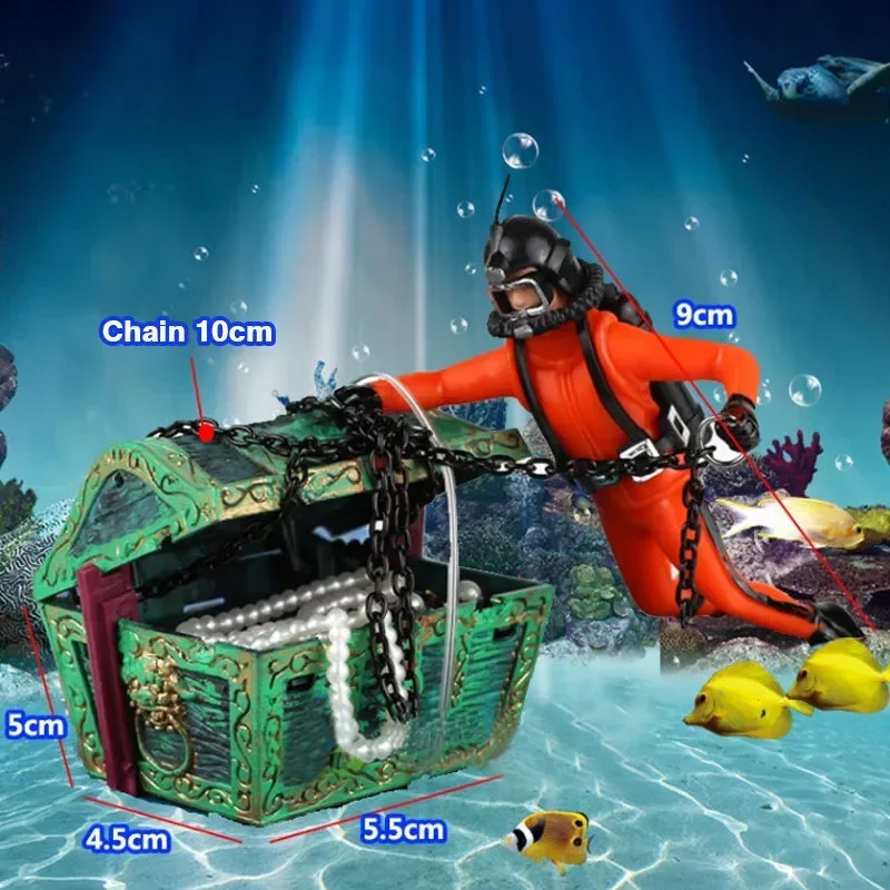 Resin Treasure Hunter Diver Fi - Aquarium Fish Cave review and price