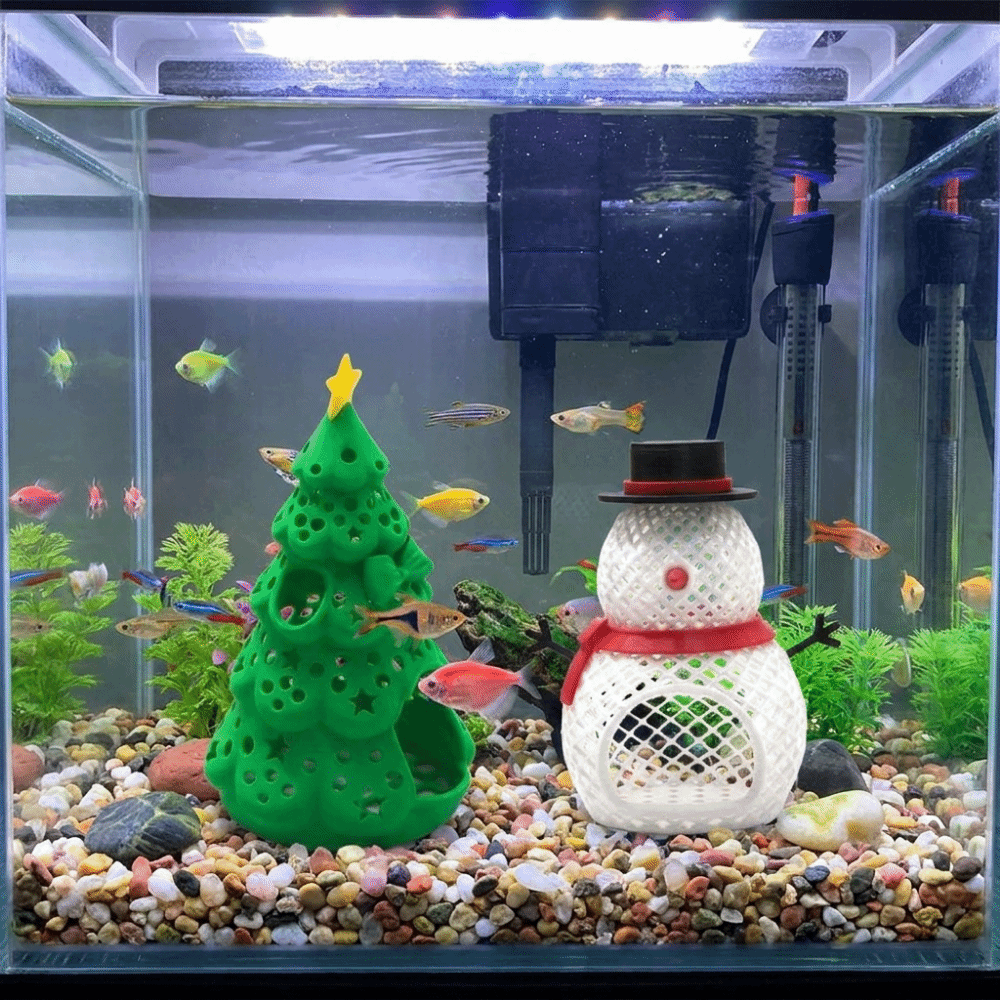 3D Printed Christmas Aquarium  - Aquarium Fish Hiding Spot review and price