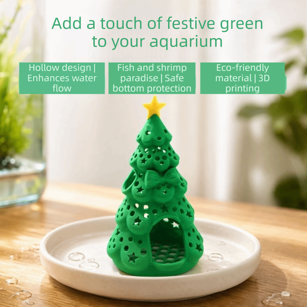 3D Printed Christmas Aquarium  - Aquarium Fish Hiding Spot review and price