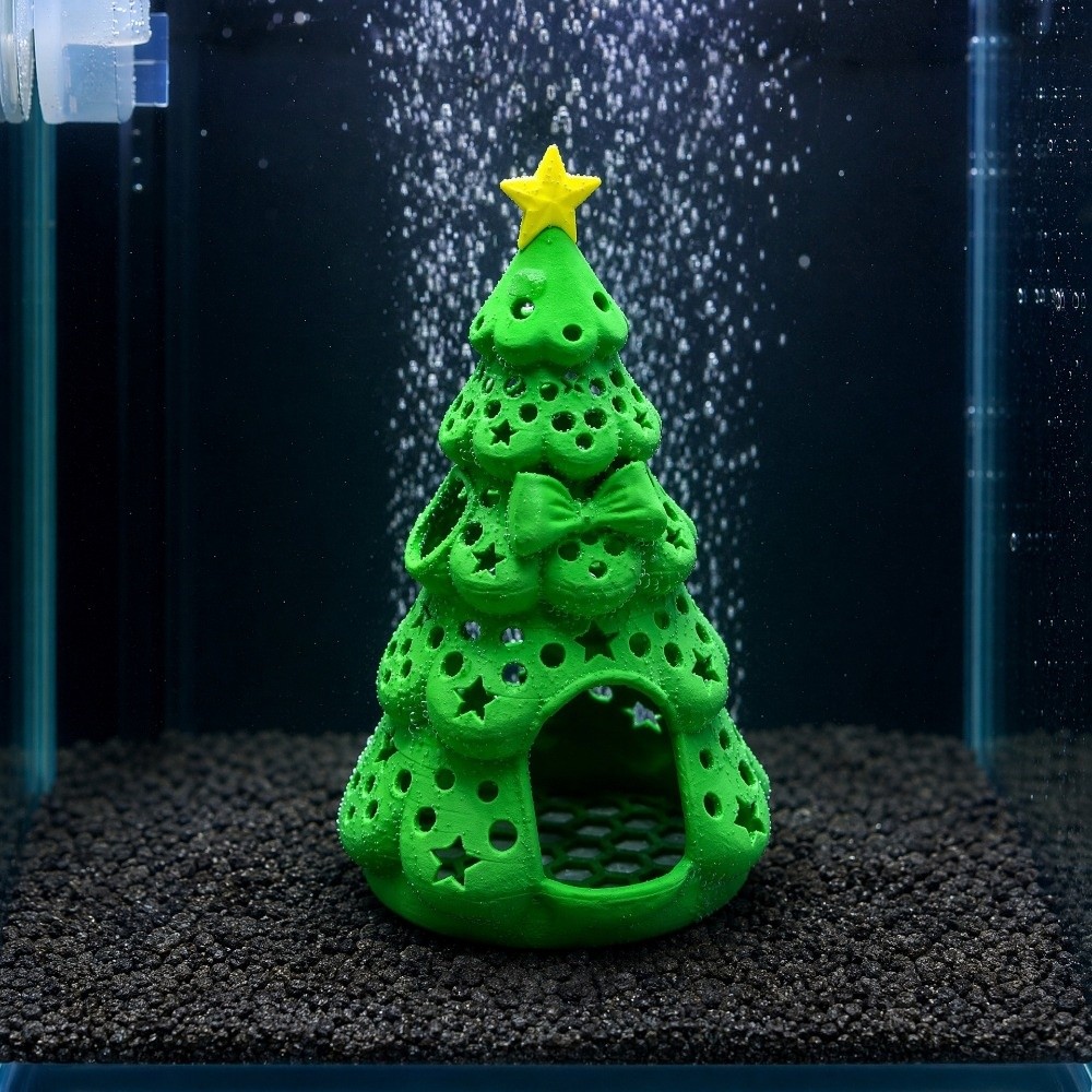 3D Printed Christmas Aquarium  - Aquarium Fish Hiding Spot review and price
